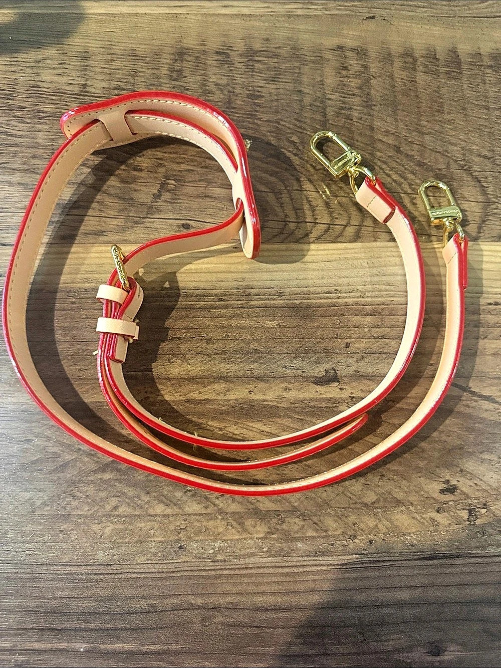 Adjustable Shoulder Strap Red & Cream